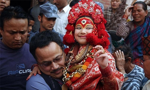 Nepal names 3-year-old as new 'living goddess'