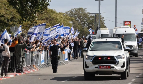 Convoy carrying dead Israeli hostages arrives at Tel Aviv forensic centre: AFP Convoy carrying dead Israeli hostages arrives at Tel Aviv forensic centre: AFP