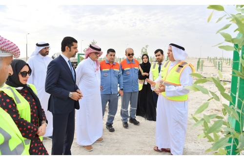 Afforestation work at King Hamad Highway Intersection in full swing