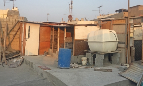 Unsafe building functioning as labour camp in Bahrain 