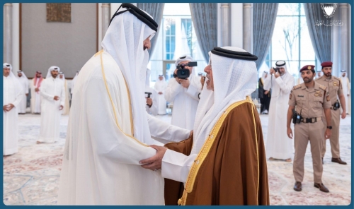 Bahrain Mourns With Qatar : HRH Crown Prince Leads Delegation to Father Amir's Funeral