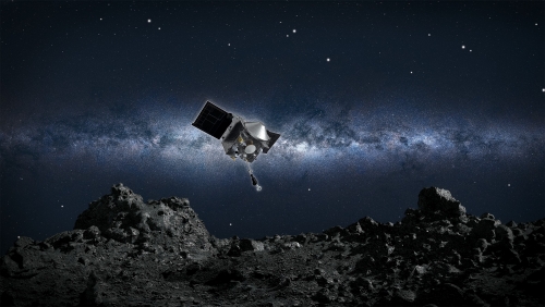 U.S. spacecraft swoops onto asteroid to snap up sample