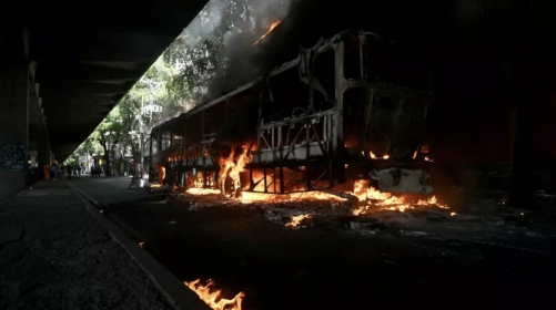 Gangs in Rio de Janeiro hijack buses to spread chaos amid clashes with police