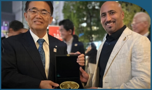 Bahrain Olympic Committee Executive Meets Aichi Governor at Asian Games Ceremony