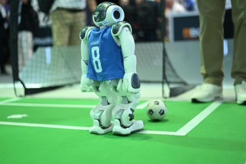 Goal for HPE: Robots seen playing football at GITEX Goal for HPE: Robots seen playing football at GITEX