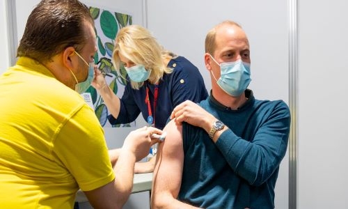 Britain's Prince William gets first dose of Covid-19 vaccine