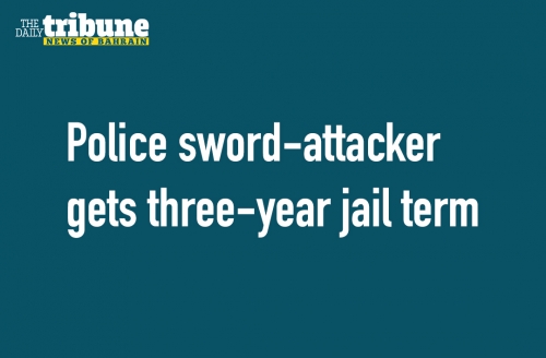 Police sword-attacker gets three-year jail term