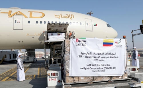 UAE sends fifth COVID-19 medical aid plane to Colombia