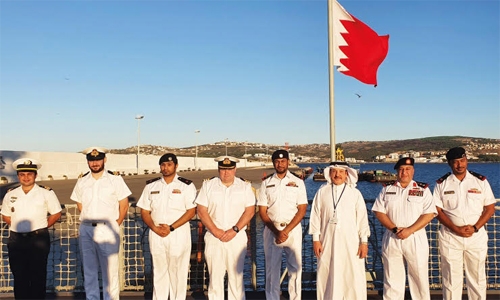 Al Zubara warship makes first stop in Tangier on its journey to Bahrain