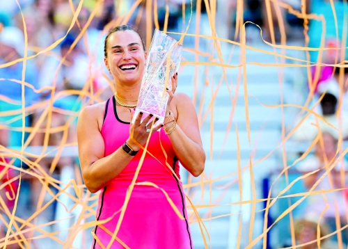 Sabalenka sinks Gauff to win second straight Miami Open title