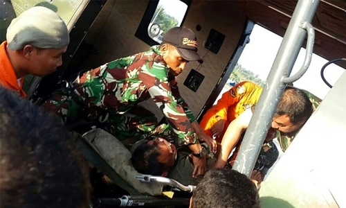 Indonesian army chopper pilot saved, three crew dead