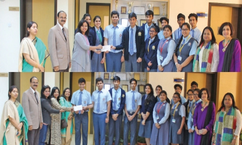 Charity drive by NMS-DPS students
