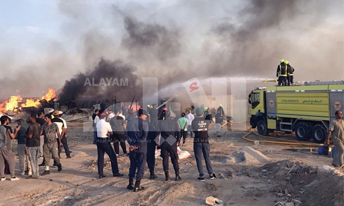 Fire breaks out in Sanad Fire breaks out in Sanad