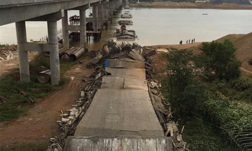 Three workers missing after bridge collapse in China