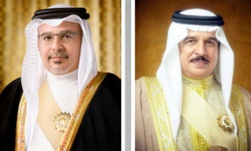HM the King congratulated by HRH the Crown Prince and Prime Minister