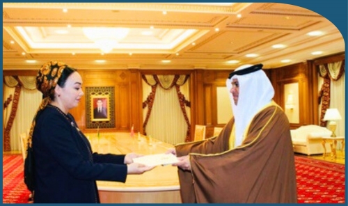 Bahrain’s Ambassador Presents Credentials as Non-Resident Envoy to Turkmenistan