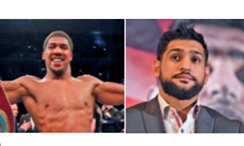 Anthony Joshua, Amir Khan support boxing event in Bahrain Anthony Joshua, Amir Khan support boxing event in Bahrain