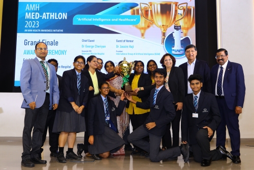 Bahrain Indian School wins AMH Medathlon Trophy
