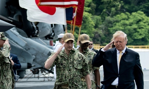 Trump touts US military power in Pacific Trump touts US military power in Pacific