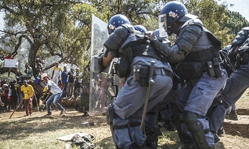South African protesters set 17 schools ablaze South African protesters set 17 schools ablaze