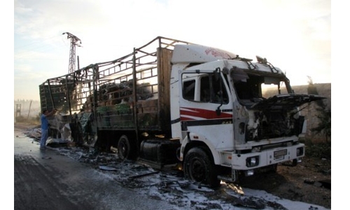 UN says suspends all humanitarian convoys in Syria following attack UN says suspends all humanitarian convoys in Syria following attack