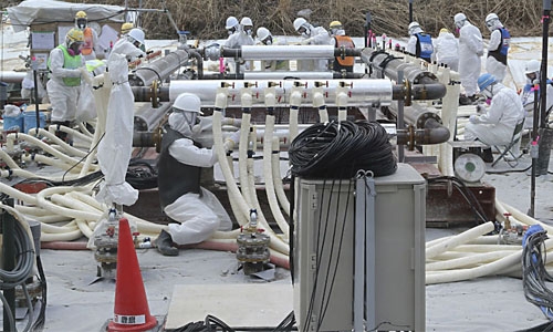 Fukushima reactor 'ice wall' nearly finished Fukushima reactor 'ice wall' nearly finished