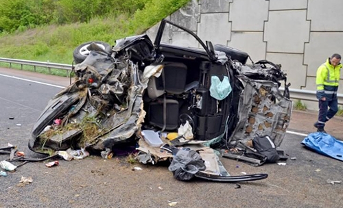 French motorway crash kills three of British family