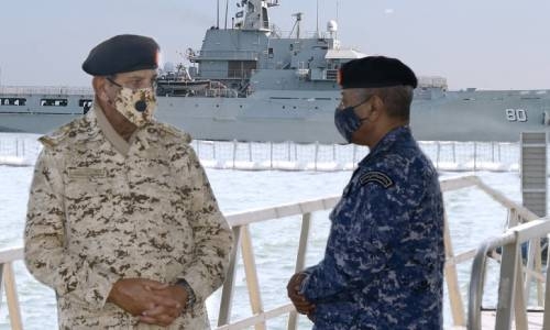 BDF Chief inspects Royal Bahrain Naval Force