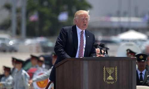 Trump speaks of 'rare opportunity' for peace as he lands in Israel
