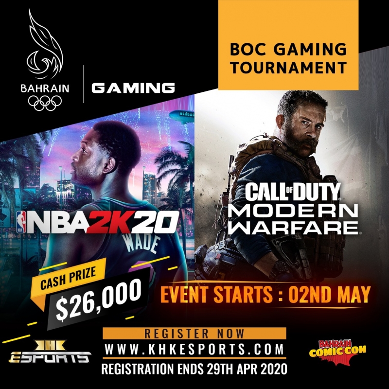 Second Tournament announced by BOC eGaming Tournament with KHK eSports and Comic Con