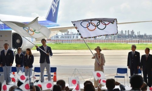 Olympic flag arrives in Tokyo for 2020 Games
