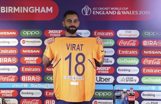 India’s Kohli unveils World Cup ‘away’ kit India’s Kohli unveils World Cup ‘away’ kit