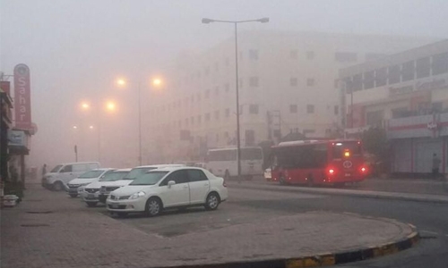 Foggy weather in Bahrain today 