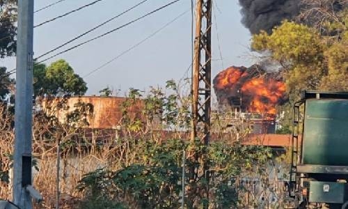 Huge fire breaks out at oil facility in southern Lebanon