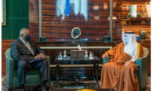 Bahrain will back efforts to maintain stability: Prince Salman tells Austin