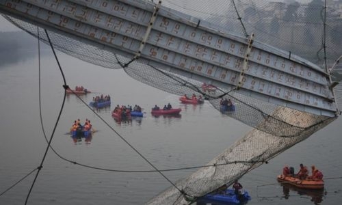 Nine arrested after bridge collapses in India, killing 134 Nine arrested after bridge collapses in India, killing 134