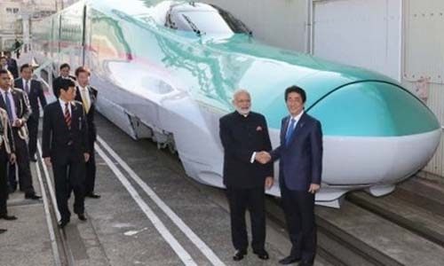 Modi, Abe get India's first bullet train going as ties deepen