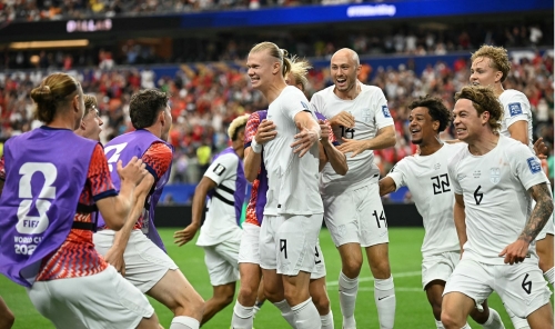 Late goal from Erling Haaland seals first-ever knockout win for Norway